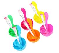 FOMIYES 6 pezzi Ciotole per Maschere con Pennelli e Cucchiai Dosatori per Skincare Te Kit per Miscelare e Applicare Maschere Facciali per Domestico e Colore Casuale Colore Casuale