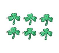 FOMIYES 6 Pezzi Forcine Per Il Irlandese Verde Paillettes Glitter Costume Vacanza Donna Mollette Di Alligatore Bomboniere Per Feste Fermagli Per Carini Pasto Grintoso
