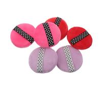 FOMIYES 6 Pezzi Large Soft Makeup Sponges For Setting Powder Fluffy Round Powder Puff With Handle Strap Portable And Reusable Cosmetics Applicator For Home Travel And Professional Use