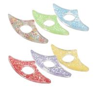 FOMIYES 6 Pezzi Segnalibri in Resina Trasparente Porta Pagina a Pollice, Supporto Libro Ergonomico per Lettura una Mano, Accessori Lettura Decorativi per Studenti e Amanti dei Libri