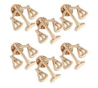 FOMIYES 6 Pezzi Spilla a Scaglie Di Metallo Ciondolo Con Scala Della Giustizia Spilla Del Vestito Perno Della Legge Stumetta Di Giacca Golden