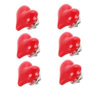 FOMIYES 6 Pezzi Spilla Cuore Rosso spilla a cuore d'amore spille a cuore rosso Spille di nozze Spilla di maglione spille smaltate per perno cuore rosso Pin del cuore resina