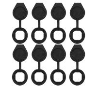 FOMIYES 8 Pezzi Copriforo Tasti Neri Impermeabili per Scatole Elettriche Esterne, Copertura Protettiva per Serratura Porta, Tappi Antipolvere per Armadio Controllo, Installazione Semplice