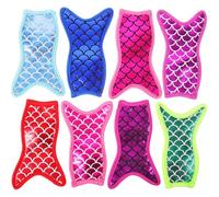 FOMIYES 8 Pezzi Maniche Stile Sirena per Ghiaccioli Riutilizzabili in Poliestere e Gomma, Custodia Piccola per Feste e Barbecue All'aperto Colore Casuale
