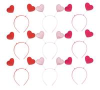 FOMIYES 9 Pezzi Fasce per Capelli Forma di Cuore con Glitter per Festa degli Innamorati Accessori Capelli Decorativi Fasce Elastiche Confortevoli e Resistenti per Feste di Nozze e
