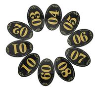 FOMIYES Adesivi Numerici per Armadietti e Porte in Plastica, Set da 10 Pezzi con Numeri da 1 a 10, Targhette Autoadesive per Numeri di Stanza e Numero Civico, per Uffici, Hotel e Palestre