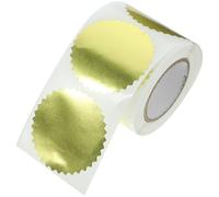 FOMIYES Adesivi per Diplomi e Certificati 50mm Rotondi in Lamina Dorata, 250 Pezzi per Premiazioni, Decorazioni per Scuola, Ufficio e Feste, Sigilli Autoadesivi per Medaglie e Premi