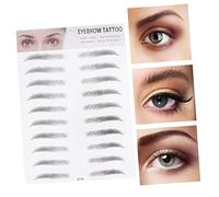 FOMIYES Adesivi per Sopracciglia Finte 3d Set da 2 Pezzi Sopracciglia Artificiali Nere per Uomini e Donne Trucco Rapido e Naturale Quotidiano