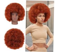 FOMIYES Afro Wig Corto Riccio per Donne Nere Resistente al Calore Parrucca Afro Naturale per Cosplay Feste e Uso Quotidiano Accessorio Costume Versatile