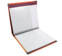 FOMIYES Album Portatile per Biglietti e Cartoline, Arancia, Semplice | PU e Plastica, Pagine Lisce Tasche, Sfogliatura Facile, per Ricordi e Scrapbooking