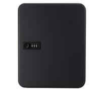 FOMIYES Armadietto Portachiavi da Parete con Serratura a Codice, 36 Scomparti Antigraffio, Organizer per Gestione Chiavi per Ufficio, Officina e Condominio, Armadietto di Sicurezza Nero