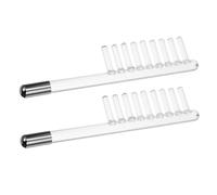 FOMIYES Bacchetta Ad Alta Frequenza Per Viso Accessori in Vetro 2 Tubo Pettine Non Conduttivo Per Dispositivo Di Bellezza Di Ricambio Resistente e Per Trattamenti Estetici