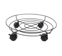 FOMIYES Base Portante per Vasi di Fiori Ruote, Vassoio Mobile in Metallo per Piante da Interno e Esterno, Supporto per Bombola in Acciaio, Facile da Spostare