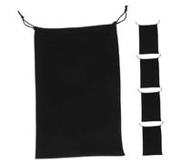 FOMIYES Borsa Coulisse per Occhiali da Sci Antigraffio in Microfibra Nera 25X14 CM Set da 5 Pezzi Custodia Morbida da Viaggio per Occhiali da Sole