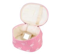 FOMIYES Borsa per Trucco Grande in Pu Flamingo Organizer Cosmetici da Viaggio Maniglia e Cerniera, Beauty Case Portaoggetti Sacchetto Porta Cosmetici Resistente e Spazioso per Donna