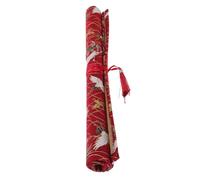 FOMIYES Borsa Porta Uncinetti in Cotone e Poliestere 32x36cm, Organizer per Aghi da Tessitura e Accessori Cucito, Custodia Arrotolabile per Ferri da Maglia Resistente e Multifunzione