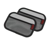 FOMIYES Borsa Portaoggetti per Auto Adesiva 2 Pezzi Organizer per Sedili in PU Pelle Grigia Tasca Rete Multifunzionale Grande Capacità per Auto Accessorio Pratico per Viaggi e Uso
