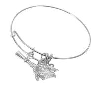 FOMIYES Bracciale Laurea Regolabile con Charm Inciso Decorativo per Festeggiamenti Maturità