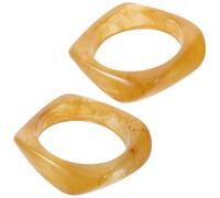 FOMIYES Bracciale Rigido Design Boho Chunky Donna 2 Pezzi in Resina Forma Geometrica Irregolare e Elemento Artistico Unico, per L'ufficio il Mare