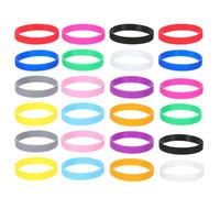 FOMIYES Braccialetti in Silicone Multicolore da 24 Pezzi, Braccialetti Morbidi e Comodi per Eventi di Team Building e Feste Estive, per Tutte le Età