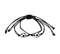 FOMIYES Braccialetto da Polso Calcio Regolabile a Tema Sportivo, Coppia Braccialetti Resistenti All’usura in Materiale Delicato sulla Pelle, Accessorio Chic per Fan Calcio per Regali