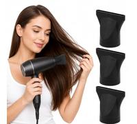 FOMIYES Braun Satin Hair 7 - Set di 3 ugelli per asciugacapelli in plastica nera, diffusore per asciugacapelli e ugello per asciugacapelli, per lo styling del parrucchiere
