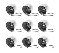 FOMIYES Campanelli Decorativi Mini in Lega Argento 2,8 Cm, Set 20 Pezzi Corda Caffè e Perle, Ciondoli per Finestre e Porte, Campane Fengshui per Buona Fortuna e Arredamento Casa Stile