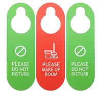 FOMIYES Cartelli da Appendere alla Porta Non Disturbare in PVC Set da 3 Pezzi Etichette per Porta Hotel e Camera Resistente e Durevole Adatto per Hotel Bar e Caffetterie