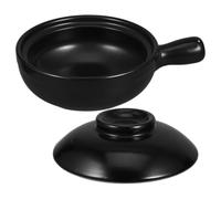 FOMIYES Casseruola di Terracotta Coperchio per Cotture Lente e Fritture, per Uso Quotidiano e Ricette Asiatiche