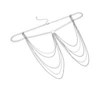 FOMIYES Catena Del Corpo Con Diamanti Esagerata Cintura in Vita Per La Moda Delle Donne Catene in Vita Catene Di Pancia Per La Vita Catene Di Cintura Per Le Donne Strass Argento