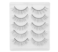 FOMIYES Ciglia Finte Naturali 3d in Fibra Chimica, Set da 5 Paia, Corte e Leggere, per Trucco Occhi da Donna, per Matrimoni, Feste e Cosplay