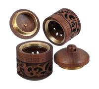 FOMIYES Ciondolo Lanterna in Legno Fai da Te Apribile, Diffusore Aromatico Portatile Bottiglia a Sfera per Oli Essenziali, Set 2 Pezzi per Aromaterapia e Decorazione Casa, Auto e Ufficio