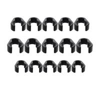 FOMIYES Clip per Cavo del Microfono in Plastica Nera 15 Pezzi, Supporto Resistente per Cavi, Facile da Fissare su Asta Microfono per Accessori Musicali