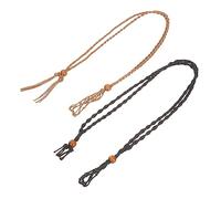 FOMIYES Collana Cordino a Gabbia in Corda Di Cera Regolabile, Porta Pietre in Borsa a Rete Tessuta a Mano, Accessorio Fai Da Te Retrò Per Donna Da Abbinare a Outfit Quotidiani e Abiti Casual