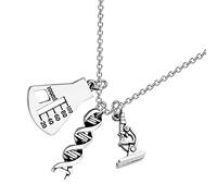 FOMIYES Collana Donna Microscopio Creativa Con Pendente Dna Accessorio Elegante Regalo Per Maestra e Professoressa Ornamento Originale Per Insegnanti