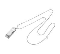 FOMIYES Collana Musicale per Uomo e Donna Ciondolo Armonica Hip Hop in Metallo, Catena Serpente Resistente, Stile Vintage Compatto per Festival e Uso Quotidiano