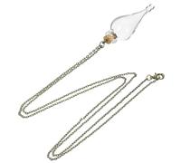 FOMIYES Collana Piccola Bottiglia di Vetro Trasparente Tappo e Catena, Mini Barattolo dei Desideri Sigillato per Fai da Te e Decorazioni Artistiche, Gioielli per Ragazze e Accessori Moda