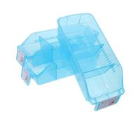 FOMIYES Contenitore Porta Pillole Impilabile in Plastica Blu con 2 Separatori 30x13,5 Cm - Organizer Farmaci Piccolo per Casa e Farmacia - Scatola Portamedicinali Salvaspazio per