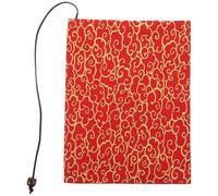 FOMIYES Copertina per Libri Riutilizzabile Resistente Rossa Protezione Privacy e Design Decorativo per Quaderni e Libri A5 in Parco o Centro Commerciale