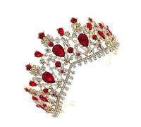 FOMIYES Corona da Sposa in Stile Barocco Vintage Strass Copricapo Tiara Nuziale Leggero e Resistente Accessori per Abiti da Sposa Adatti a Matrimoni Fidanzamenti e Feste