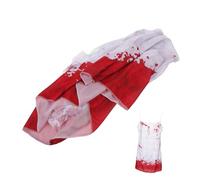 FOMIYES Costume Sposa Fantasma Halloween Donna Vestito da Nozze Horror con Macchie di Sangue Vestito Spettrale per Feste e Cosplay