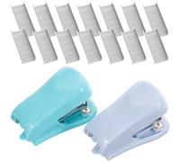 FOMIYES Cucitrice Manuale da Scrivania 2 Pezzi Set in Metallo Colore Blu e Verde, Pinzatrice per Ufficio e Scuola ad Alta Resistenza, Compatta e Portatile per Uso Domestico e