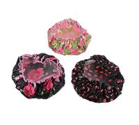 FOMIYES Cuffia Da Bagno in Raso Peva Con Motivo A Pois Elastica Per Donna 3 Pezzi