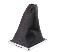 FOMIYES Cuffia Soffietto Leva Cambio Auto in Cuoio Nero, Copertura Pomello Marce, Aftermarket, Resistente All'usura, per Interni Auto
