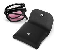 FOMIYES Custodia Per Occhiali Da Sole Custodia Per Occhiali Da Sole Pieghevole Sottile Organizer Per Occhiali Da Sole Uomo Custodia Per Vari Occhiali Custodia Sottile Tasca, Nero , 9.60X7.20X3.20CM