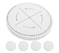 FOMIYES Disco Kumihimo Rotondo per Tessitura 64 Slot, Set da 5 Pezzi Ispessito e Rinforzato, Tavola per Intrecciare Braccialetti e Creazioni macramè, Portatile per Artigianato e Lavori