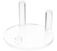 FOMIYES Espositore in Acrilico Trasparente a Tre Pioli 8,5x8,5 Cm per Pietre Preziose e Rocce, Cavalletto Stabile per Esposizione di Minerali in Casa, Ufficio e Showroom