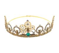 FOMIYES Fascia con Teschio per Donna Design Steampunk con Ingranaggi e Motivi Vintage Finitura Anticata Autentica Dettagli Glamour in Strass per Adattarsi Diverse Dimensioni della Testa