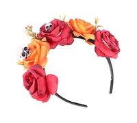 FOMIYES Fascia Di Halloween Copricapo Per Le Donne Velo Da Pirata Cerchio Per Con Testa Di Teschio Accessori Per Pirata Ghirlanda Di Halloween Bandana Orange Tessuto