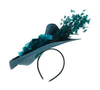 FOMIYES Fascia per Capelli da Donna con Fascinator Piume e Fiori per Cocktail Matrimoni e Feste in Maschera Fascinator Retrò Elegante per Eventi Formali e Copricapi da Cocktail Femminili